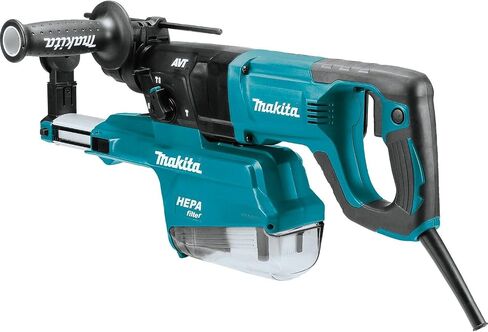 Makita HR2661 1" AVT Rotary Hammer, Accepts Sds-Plus Bits, w/Hepa Dust Extractor (D-Handle), Blue in Saudi Arabia