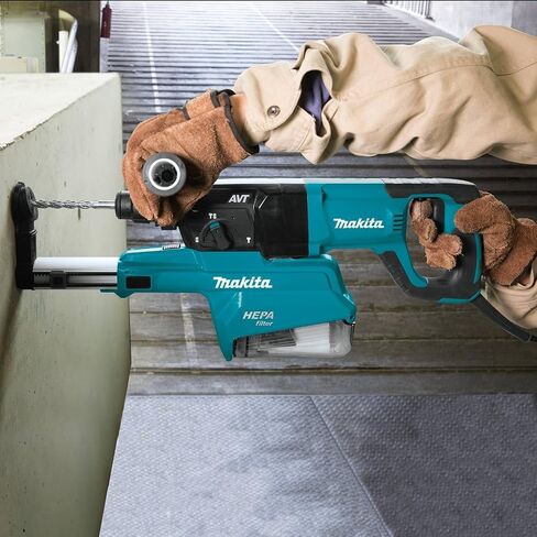 Makita HR2661 1" AVT Rotary Hammer, Accepts Sds-Plus Bits, w/Hepa Dust Extractor (D-Handle), Blue in Saudi Arabia