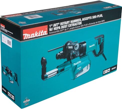 Makita HR2661 1" AVT Rotary Hammer, Accepts Sds-Plus Bits, w/Hepa Dust Extractor (D-Handle), Blue in Saudi Arabia