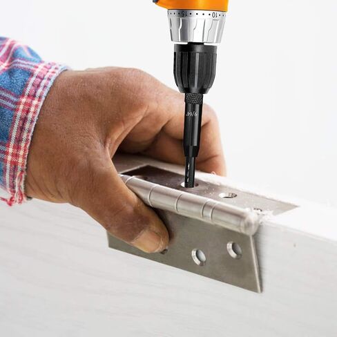 رؤوس المثقاب المفصلات، 7 قطع أسود مفصلي ثقب فتح مجموعة مثقاب مركز مثقاب مثقاب مثقاب مجموعة لنوافذ الأبواب الخشبية in Kuwait