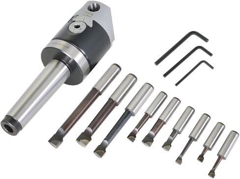 findmall 2 Inch Boring Head MT3 Carbide Boring Bar Set Milling Set Fit for Milling, Shaping and Drilling Machines in Saudi Arabia