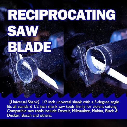 مجموعة شفرات المنشار الترددية المكونة من 10 قطع من JEFE HEX، مجموعة شفرات منشار الكوبالت ثنائية المعدن مقاس 6 إلى 9 بوصة، قطع معدنية شديدة التحمل، تقليم الخشب ومتعددة الأغراض in Kuwait