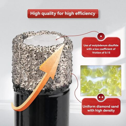 مجموعة لقم الثقب الأساسية الماسية من CENYB للجرانيت والبلاط والرخام والحجر والزجاج والبروسيلين، مجموعة مناشير ثقب سداسي الشكل بالنحاس (1/4 بوصة × 2، 5/16 بوصة × 2، 3/8 بوصة، 1/2 بوصة) in Kuwait