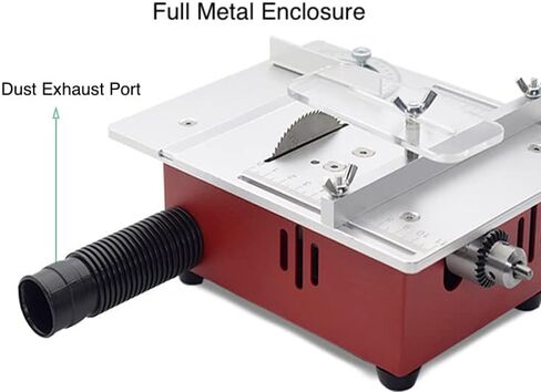 Mini Table Saw Small High Precision Table Saw Adjustable Cutting Depth with Chuck Grinding Disc 96W 7 Speed Power Supply for PCB Wood Plastics in Kuwait