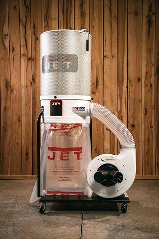 JET Vortex Cone Dust Collector, 30-Micron Bag Filter, 2 HP, 1Ph 230V (Model DC-1200VX-BK1) in Saudi Arabia