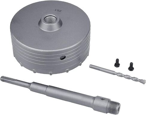 6 inch / 152mm Concrete Hole Saw with 220mm SDS Plus Shank Connecting Rod,Tungsten Carbide Teeth Cement Hole Saw for Cement Brick Concrete Stone Wall (6 inch (152mm)) in Saudi Arabia