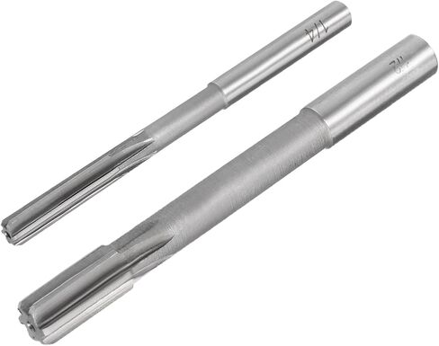 uxcell 1/4" and 1/2" Chucking Reamer Set, H7 Lathe Machine Reamer 6 Straight Flutes, Round Shank Milling Cutting Tool, for Metal Non-Ferrous Metal Copper 2pcs in Saudi Arabia