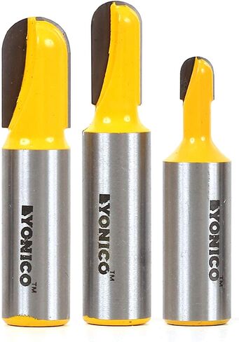 YONICO Round Nose Core Box Router Bit Set 3 Bit 1/4-Inch Shank 14360q in Saudi Arabia