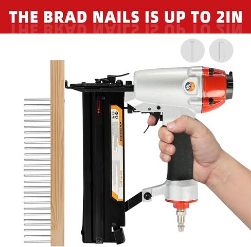 ZaraApex 2-in-1 18 Gauge 2 Inch Pneumatic Brad Nailer, Adjustable Exhaust, for Woodworking, and DIY Projects in Kuwait