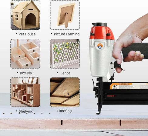 ZaraApex 2-in-1 18 Gauge 2 Inch Pneumatic Brad Nailer, Adjustable Exhaust, for Woodworking, and DIY Projects in Kuwait