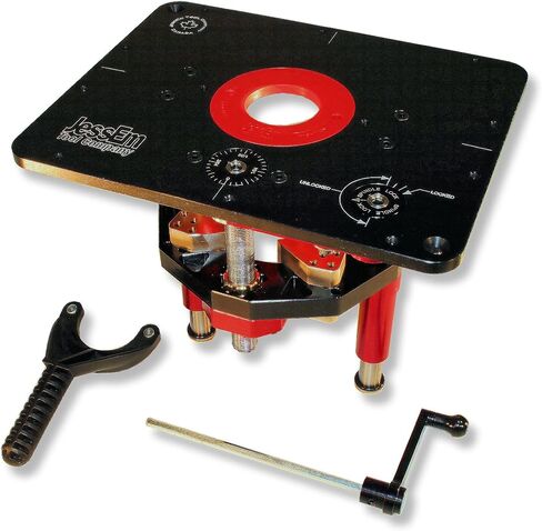 JessEm Mast-R-Lift II 02120 Router Lift, 9-1/4-Inch by 11-3/4-Inch,Black/Red in Saudi Arabia