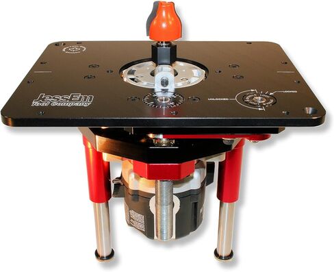 JessEm Mast-R-Lift II 02120 Router Lift, 9-1/4-Inch by 11-3/4-Inch,Black/Red in Saudi Arabia