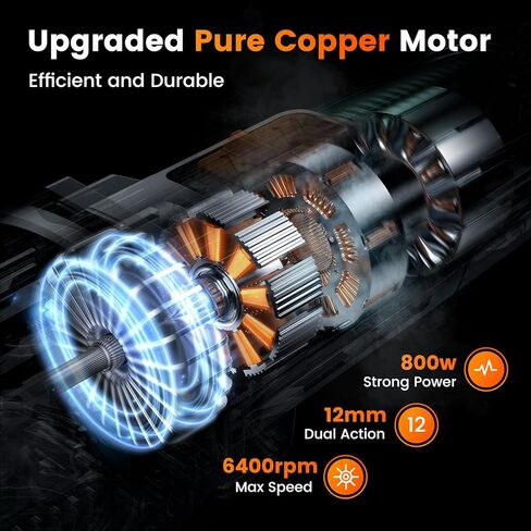 مجموعة تلميع عازلة من ايتولاب، 6 انش مزدوجة المفعول/DA لتلميع السيارة 9 ملم، مجموعة تلميع السيارة المدارية العشوائية مع 6 سرعات متغيرة و4 وسادات تلميع in Kuwait