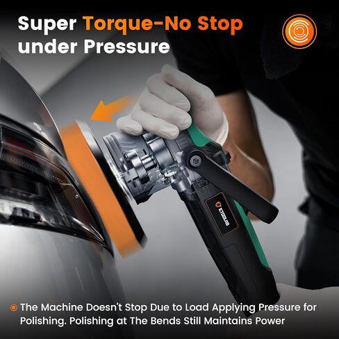 مجموعة تلميع عازلة من ايتولاب، 6 انش مزدوجة المفعول/DA لتلميع السيارة 9 ملم، مجموعة تلميع السيارة المدارية العشوائية مع 6 سرعات متغيرة و4 وسادات تلميع in Kuwait