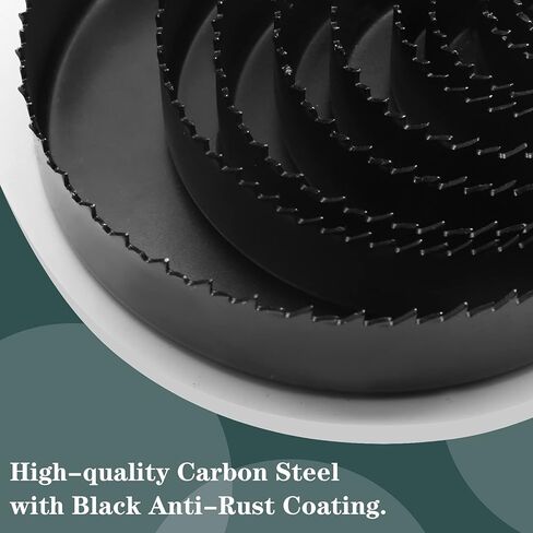 Jersvimc 16 Piece Hole Saw Kit with Mandrel Hex, 3/4"-5" Hole Cutter Set Round Hole Drill Bit Set for Wood Plastic Drywall PVC Corn in Kuwait