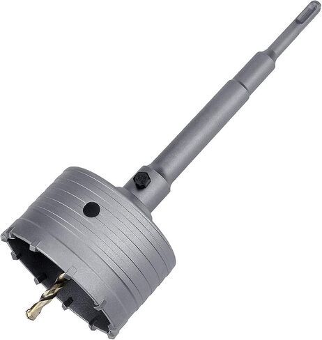 115mm (4.5") Concrete Hole Saw with 220mm SDS Plus Shank Rod | Tungsten Carbide Teeth (7.7mm x 4mm) Cement Hole Saw for Concrete Cement Brick Wall Stone in Kuwait