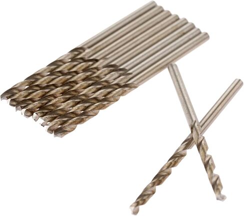 10PCS 1mm Twist Drill Bit Set,High Speed Steel Cobalt Drill Bit | Micro HSS Straight Shank HSS-4341 for Hard Metal,Stainless Steel,Cast Iron in Saudi Arabia
