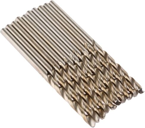 10PCS 1mm Twist Drill Bit Set,High Speed Steel Cobalt Drill Bit | Micro HSS Straight Shank HSS-4341 for Hard Metal,Stainless Steel,Cast Iron in Saudi Arabia