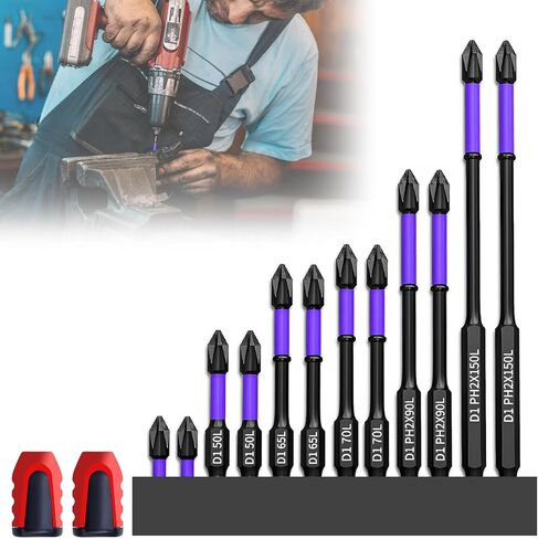 لقم مثقاب مغناطيسي قوي عالي الصلابة، 2024 جديد D1 لقم مضادة للانزلاق ومقاومة للصدمات مع لقم مفك براغي فيليبس، لقمة مفك مغناطيسي قوي in Kuwait