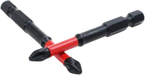 10 Pack PH2 Magnetic Anti-Slip Screwdriver Bits, 3.5 Inch | PH2 Long Phillips Bits with Anti-Slip Tip, Strong Magnetic Holding Impact-rated Durability Phillips #2 Bits for Impact Driver in Saudi Arabia