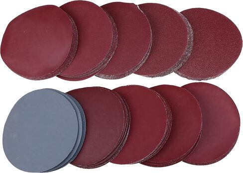 100-Pack 3-Inch Sanding Discs | P80 to P3000 Full Grit Range, 10pcs per Grit, Silicon Carbide, Wood Metal Auto Finishing in Saudi Arabia