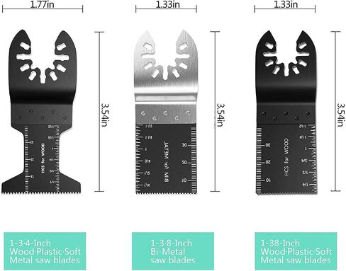 HOTBEST 50 Oscillating Tool Blades for Oscillating Tools Multimaster Porter Cable Black&Decker Craftsman Ridgid Ryobi Makita etc. in Saudi Arabia