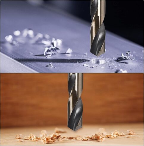 uxcell Straight Shank Twist Drill Bits 12mm Gold Titanium & Black Nitride Coated High Speed Steel (HSS) 4341 with 12mm Shank for Stainless Steel Alloy Metal Plastic Wood in Saudi Arabia