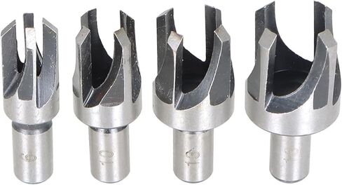 Timunr 8Pcs Wood Plug Cutter Drill Bit Straight and Taper Claw Tool Set for Woodworking Hole Saw Cutting 1/4 3/8 1/2 5/8 in Saudi Arabia