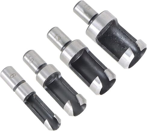 Timunr 8Pcs Wood Plug Cutter Drill Bit Straight and Taper Claw Tool Set for Woodworking Hole Saw Cutting 1/4 3/8 1/2 5/8 in Saudi Arabia