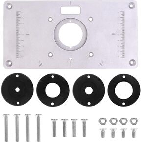 PIAOPIAONIU 1 Set Router Table Insert Plate,Aluminum DIY Router Table for Woodworking in Kuwait