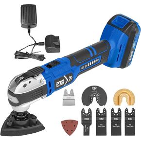 أداة التأرجح اللاسلكية Prostormer مع بطارية 20 فولت، 6 أدوات متعددة التأرجح بسرعات متغيرة، منشار متأرجح بمحرك بدون فرش للكشط والطحن والصنفرة والقطع in Kuwait