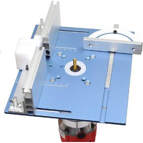 Router Insert Plate Aluminium Alloy Router Table Insert Plate Woodworking Benches Router Flip Plate with Miter Gauge for Woodworking Trimmer Engraving Machine in Kuwait