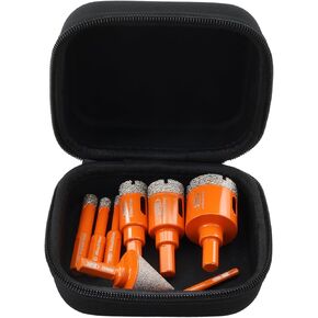 Diamond Core Drill Bit Kit BGTEC Diamond Hole Saw Tile Cutter 12pcs Triangle Shank 6/6/8/20/25/28/35/45/50/65mm+50mm Diamond Chamfer Finger Bit+6mm Carbide Tip Drill Bits