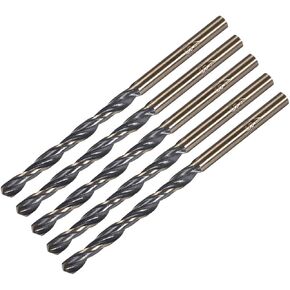 uxcell 5pcs Straight Shank Twist Drill Bits 5mm Gold Titanium & Black Nitride Coated High Speed Steel (HSS) 4341 with 5mm Shank for Stainless Steel Alloy Metal Plastic Wood in Saudi Arabia