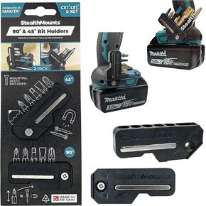 StealthMounts 4590 Magnetic Makita Bit Holders | Makita Bit Holders | Bit Holder for Makita Impacts and Drills (2 Pack)