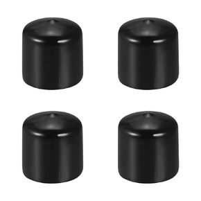 DMiotech 4 Pack 42mm ID Black Screw Thread Protectors Rubber End Caps Bolt Covers for Screw Bolt Furniture Pipe