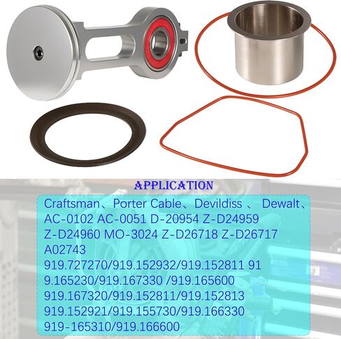 KK-4835 Connecting Rod Piston Kit & ZAC0032 Valve Plate Kit Fit For Craftsman,Porter Cable, Black and Decker,DeVilbiss Air Compressor in Kuwait