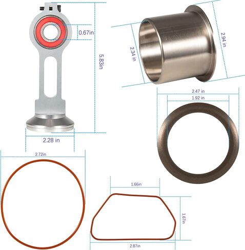 KK-4835 Connecting Rod Piston Kit & ZAC0032 Valve Plate Kit Fit For Craftsman,Porter Cable, Black and Decker,DeVilbiss Air Compressor in Kuwait