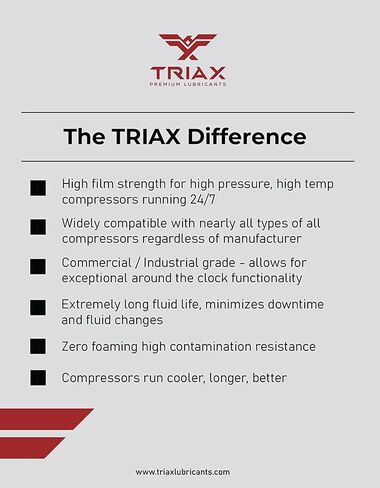 TRIAX Kompressor MV 100 Full Synthetic ISO 100 (SAE 30) Air Compressor Oil - Non-Detergent - For Rotary, Vane, Screw, Reciprocal - High Temp, 20,000 Hour Life (1 Gallon) in Saudi Arabia