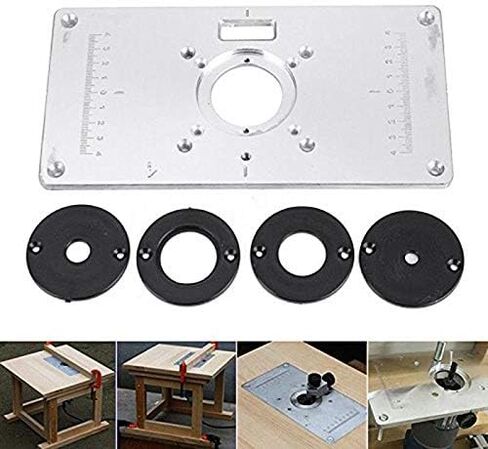PIAOPIAONIU 1 Set Router Table Insert Plate,Aluminum DIY Router Table for Woodworking in Kuwait