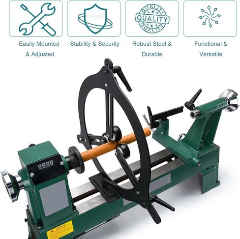 TOPOWN Woodturning بقية ثابتة للمخرطة بالحجم الكامل ومتوسط ​​الحجم جولة Woodturning راحة ثابتة ثابتة للمخرطة أدوات تحول معدنية ثابتة لملحقات أجزاء مخرطة الخشب in Kuwait