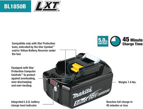 Makita XT295PT 18V LXT® Lithium-Ion Brushless Cordless 2-Pc. Combo Kit (5.0Ah) in Saudi Arabia