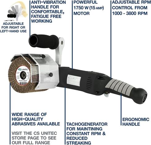 C.S. Unitec | PTX ECO Smart Variable Speed Woodworking Kit | Multi Purpose Buffer Polisher Machine for Wood Finishing,40004-3A in Kuwait