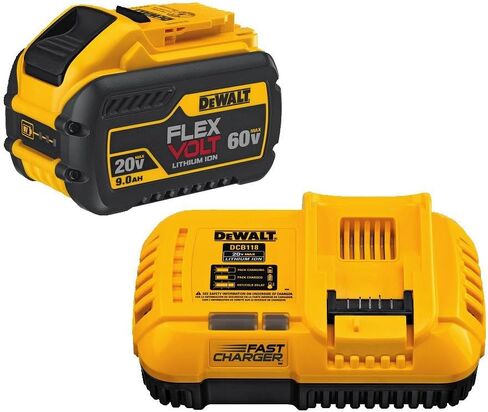 ديوالت DCB118X1 FLEXVOLT 20/60 فولت ماكس W/ 9.0 أمبير بطارية ليثيوم أيون & مروحة شاحن سريع مبرد in Saudi Arabia