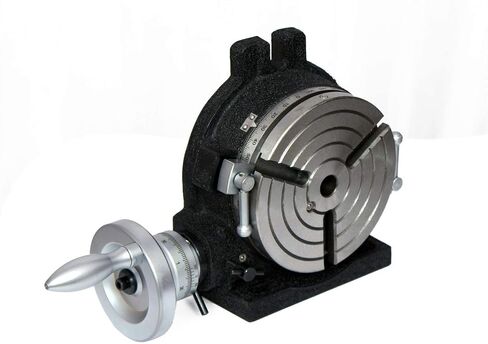 HV6 Rotary Table 6inch (150mm) Horizontal Vertical Milling Table 2/5inch(10mm) 3-Slot Milling Rotary Table MT-2 Rotary Table for Milling with Indexing Plate Set for Precision Milling Drilling in Saudi Arabia