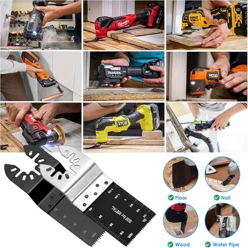58 قطعة من شفرات المنشار المتأرجحة، مجموعة شفرات احترافية متعددة الأدوات، شفرات متعددة الأدوات من الخشب والبلاستيك سريعة الفك، شفرات أدوات متأرجحة تناسب ديوالت، ماكيتا، ريوبي، روكويل، بوش in Kuwait
