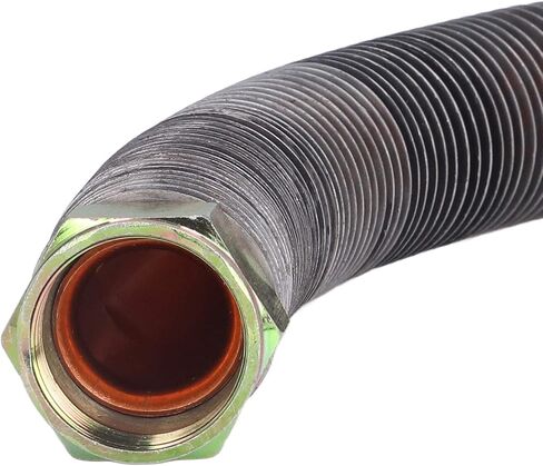 أنبوب عادم ضاغط الهواء، أنبوب تفريغ ضاغط الهواء النحاسي M27 × 1.5 مم خط تفريغ ملولب مع زعانف مبدد حراري - الطول (30 سم) in Saudi Arabia