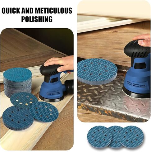 100 قطعة من أقراص الصنفرة المتنوعة على شكل ماسي مقاس 5 بوصة، خطاف ورق الصنفرة المداري ومنصات حلقة تتضمن 40 60 80 100 120 180 240 320 400 600 حبيبة in Kuwait