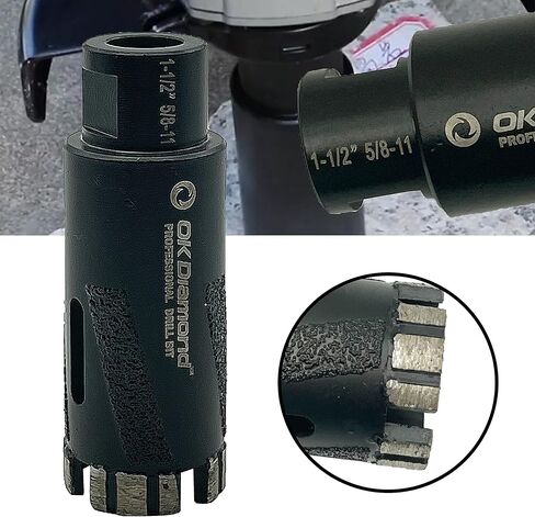 لقم مثقاب الماس من اوكدياموند للحجر الصلب والخرسانة والرخام والجرانيت والطوب الملحومة بالليزر للحفر الجاف او الرطب 1-1/2 انش in Kuwait