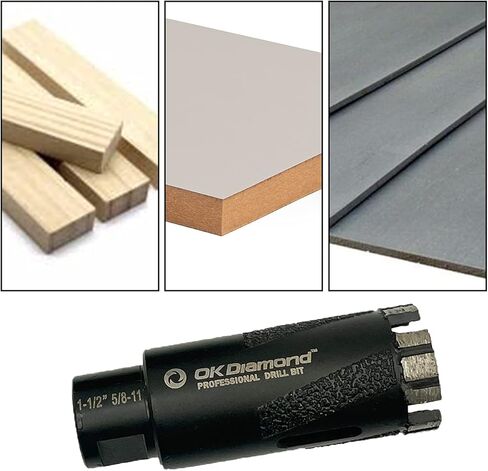 لقم مثقاب الماس من اوكدياموند للحجر الصلب والخرسانة والرخام والجرانيت والطوب الملحومة بالليزر للحفر الجاف او الرطب 1-1/2 انش in Kuwait